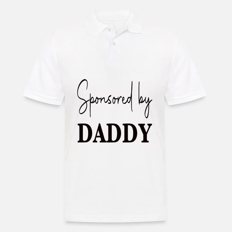Sponsored By Daddy - Männer Poloshirt - Weiß