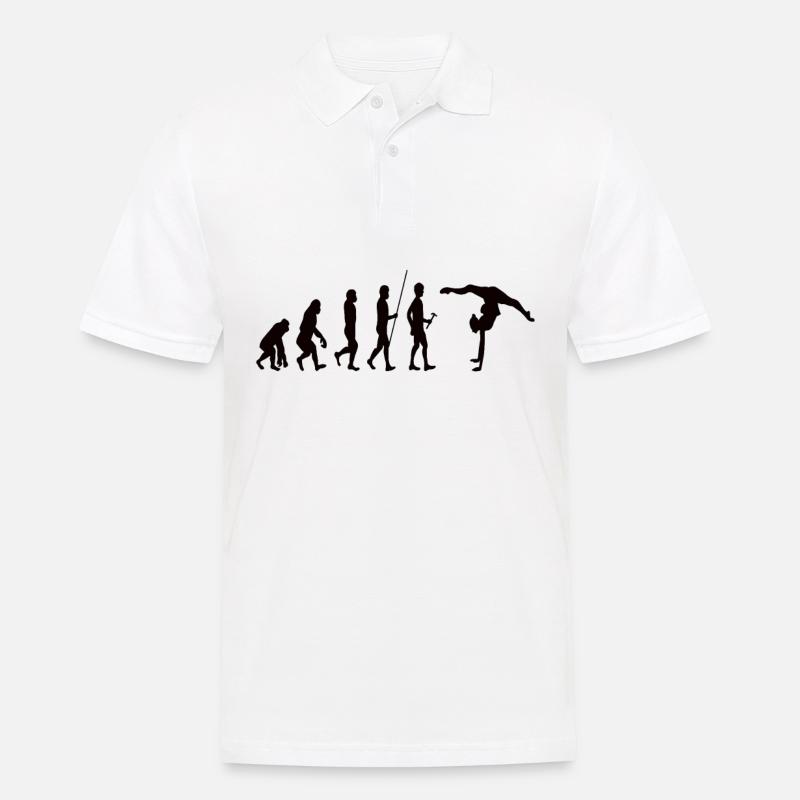 Turnen Evolution - Männer Poloshirt - Weiß