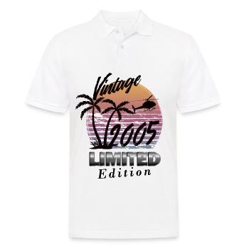 Vintage 2005 Limited Edition - Männer Poloshirt - Weiß - Vorne - Kai (181cm)