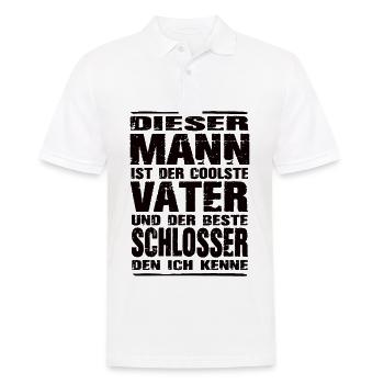 Schlosser - Männer Poloshirt - Weiß - Vorne - Kai (181cm)