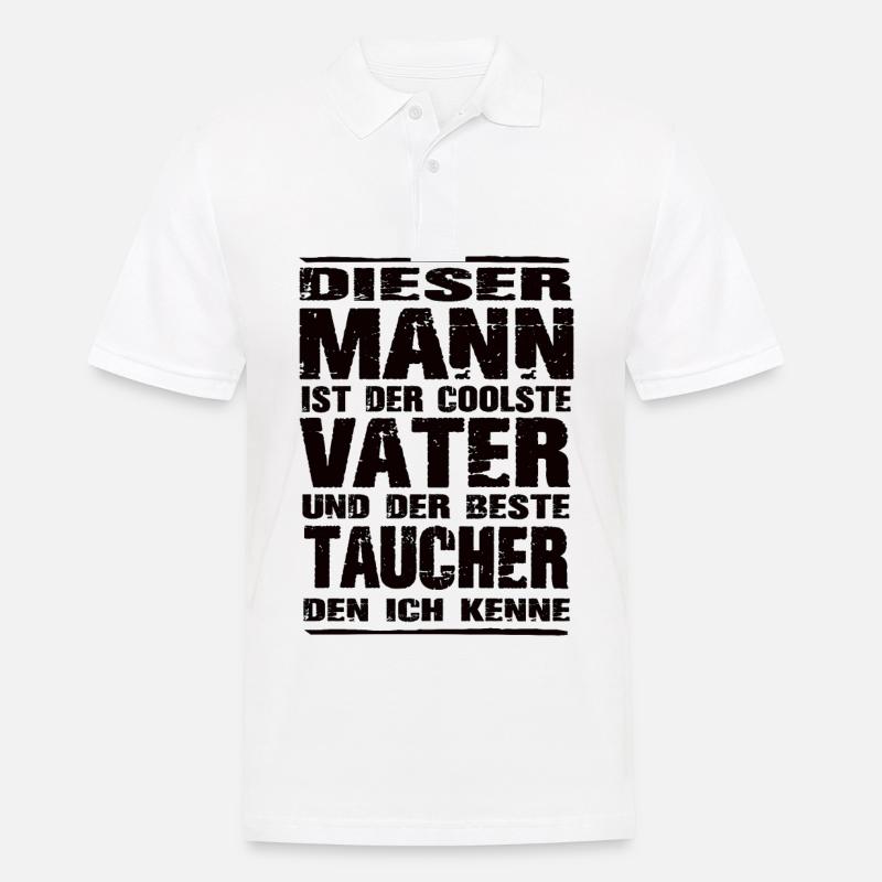 Tauchen - Männer Poloshirt - Weiß