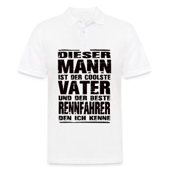 Rennfahrer - Männer Poloshirt - Weiß - Vorne - Kai (181cm)