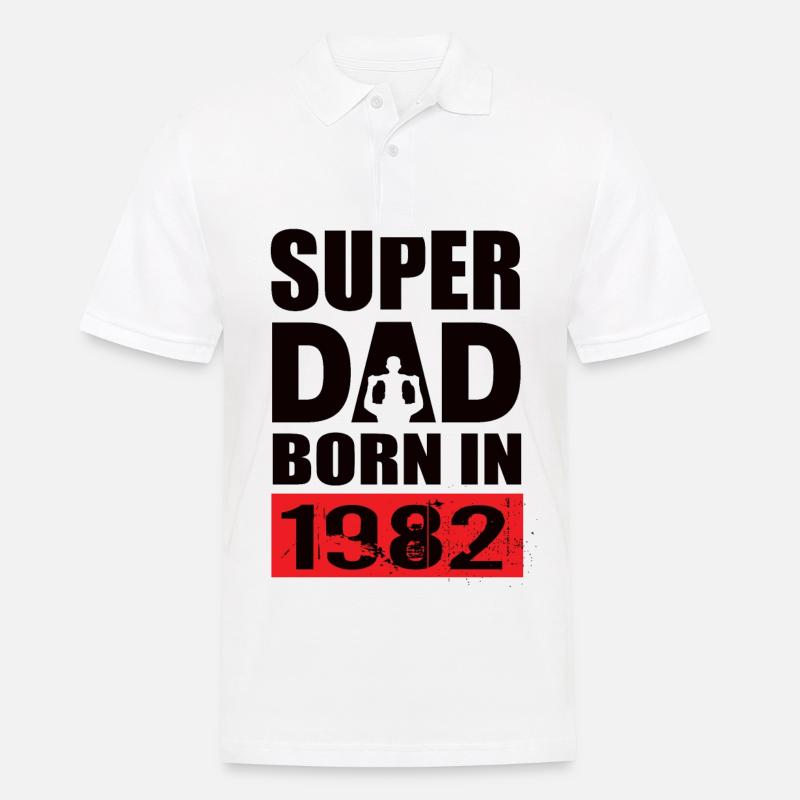 Papa Geburtstag 1982 - Männer Poloshirt - Weiß