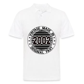 Vintage Made In 2002 Original Part Geburtstag 2002 - Männer Poloshirt - Weiß - Vorne - Kai (181cm)