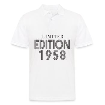 Limited Edition 1958 - Männer Poloshirt - Weiß - Vorne - Kai (181cm)