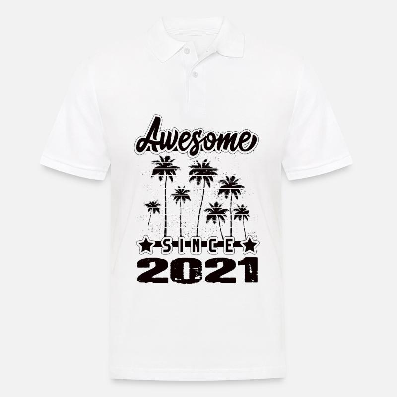 Awesome Since 2021 - Männer Poloshirt - Weiß