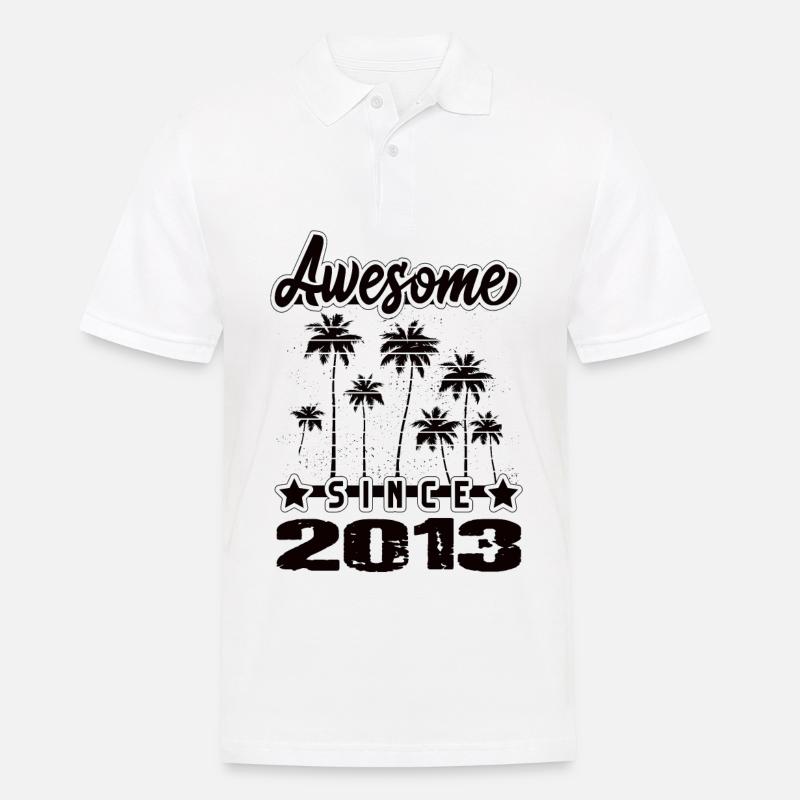 Awesome Since 2013 - Männer Poloshirt - Weiß
