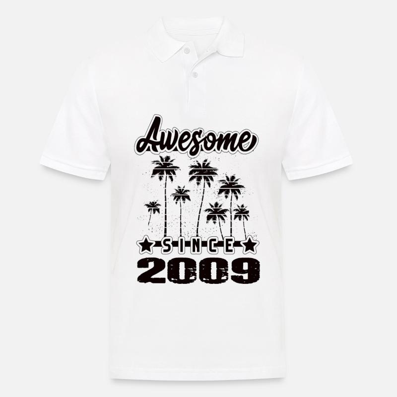 Awesome Since 2009 - Männer Poloshirt - Weiß