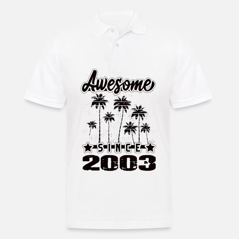 Awesome Since 2003 - Männer Poloshirt - Weiß