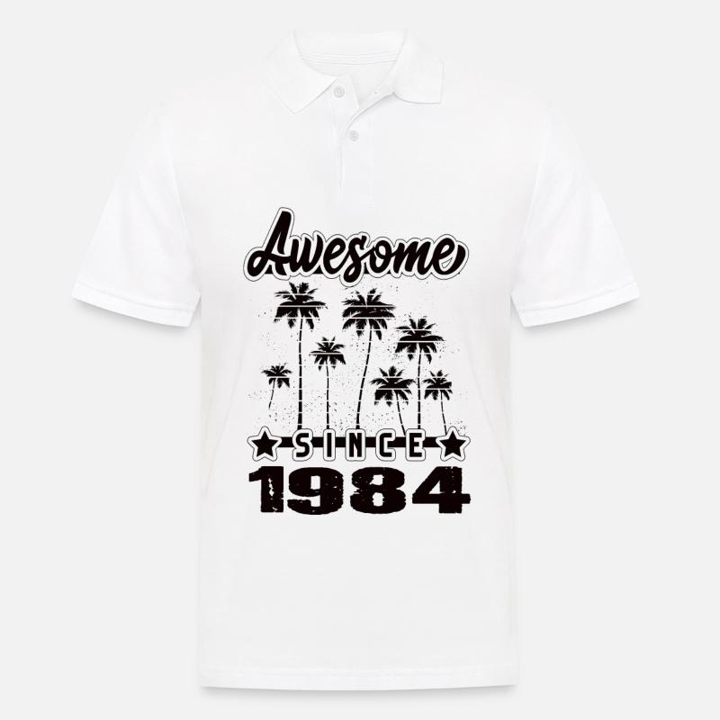 Awesome Since 1984 - Männer Poloshirt - Weiß