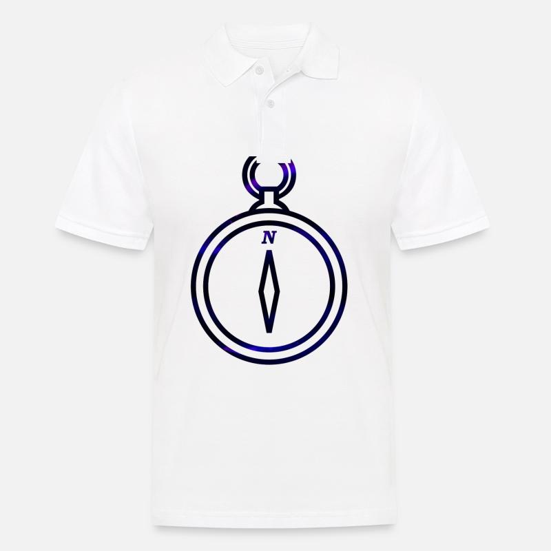 Kompass - Männer Poloshirt - Weiß