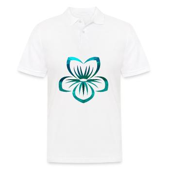 Blume - Männer Poloshirt - Weiß - Vorne - Kai (181cm)
