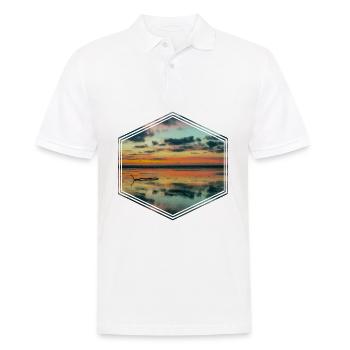 Retro - Männer Poloshirt - Weiß - Vorne - Kai (181cm)