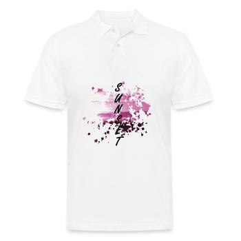 Coucher de soleil - Polo Homme - blanc - Devant - Kai (181cm)
