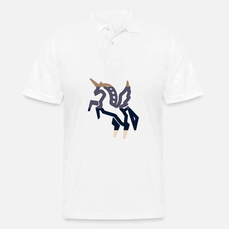 Einhorn - Männer Poloshirt - Weiß
