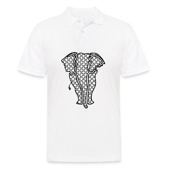 Elephant - Men's Polo Shirt - white - Front - Kai (181cm)