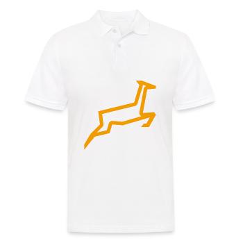 Hirsch - Männer Poloshirt - Weiß - Vorne - Kai (181cm)