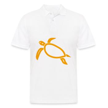 Turtle - Men's Polo Shirt - white - Front - Kai (181cm)