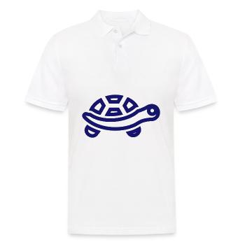 Turtle - Men's Polo Shirt - white - Front - Kai (181cm)
