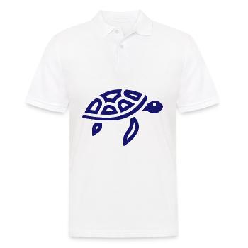 Turtle - Men's Polo Shirt - white - Front - Kai (181cm)