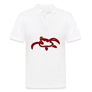 Turtle - Men's Polo Shirt - white - Front - Kai (181cm)