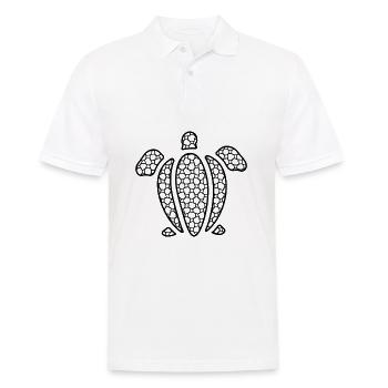 Turtle - Men's Polo Shirt - white - Front - Kai (181cm)