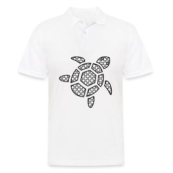 Turtle - Men's Polo Shirt - white - Front - Kai (181cm)