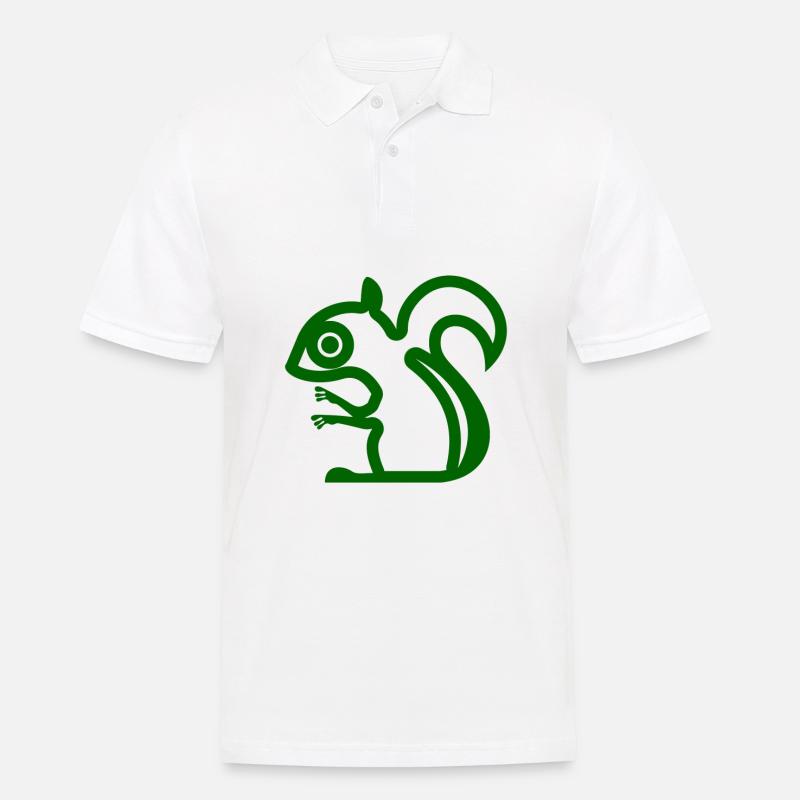 Eichhörnchen - Männer Poloshirt - Weiß