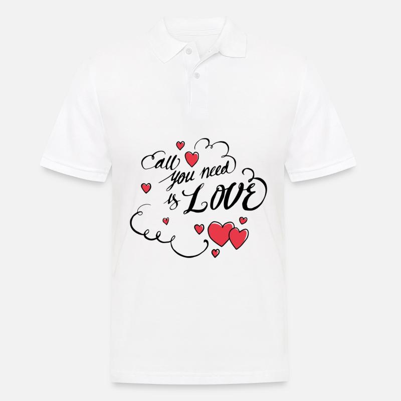 Liebe - Männer Poloshirt - Weiß