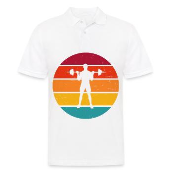 Ausdauertraining Cardio Fitness Krafttraining - Männer Poloshirt - Weiß - Vorne - Kai (181cm)