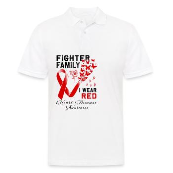 Kämpferfamilie Rote Band Herzkrankheit - Männer Poloshirt - Weiß - Vorne - Kai (181cm)
