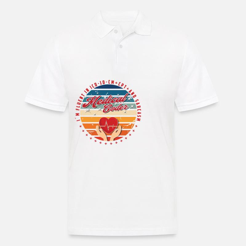Medizinischer Assistent - Medizinischer Kodierer - Männer Poloshirt - Weiß