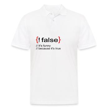 Drôle Lol Nerd Informaticien - Polo Homme - blanc - Devant - Kai (181cm)