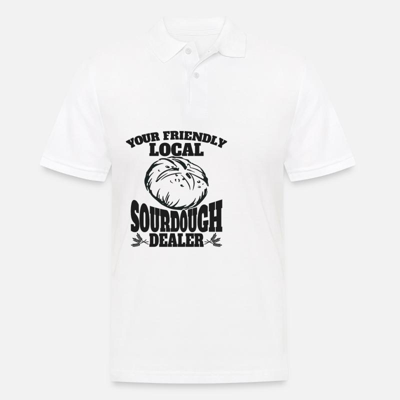 Sauerteig Starter Sauerteigbrot Backfans Backen - Männer Poloshirt - Weiß