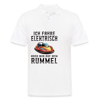 Ich fahre Elektrisch Kirmes Autoscooter - Männer Poloshirt - Weiß - Vorne - Kai (181cm)