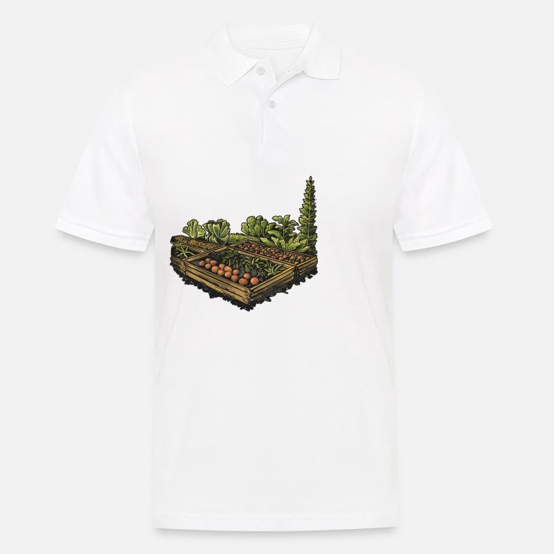 Permakultur Lebensmittel Compost - Männer Poloshirt - Weiß
