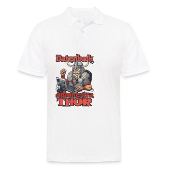 Datenbankadministrathor Codierung Datenanalyst - Männer Poloshirt - Weiß - Vorne - Kai (181cm)