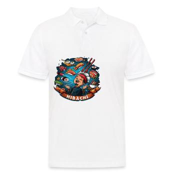 Hibachi Teppanyaki Bbq Cuisine japonaise - Polo Homme - blanc - Devant - Kai (181cm)