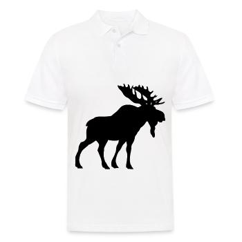 Moose shirt - Men's Polo Shirt - white - Front - Kai (181cm)