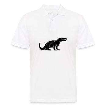 Krokodil - Männer Poloshirt - Weiß - Vorne - Kai (181cm)