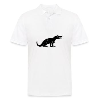 Krokodil - Männer Poloshirt - Weiß - Vorne - Kai (181cm)