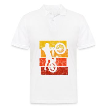BMX Vélo Vélo Rétro Cadeau Vélo Motocross - Polo Homme - blanc - Devant - Kai (181cm)