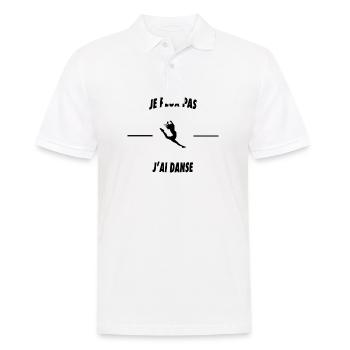 Je peux pas j'ai danse - Polo Homme - blanc - Devant - Kai (181cm)