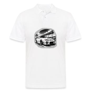JDM Sportcar Tuning Driftcar Auto Geschenk PS - Männer Poloshirt - Weiß - Vorne - Kai (181cm)