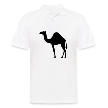 Kamel - Männer Poloshirt - Weiß - Vorne - Kai (181cm)