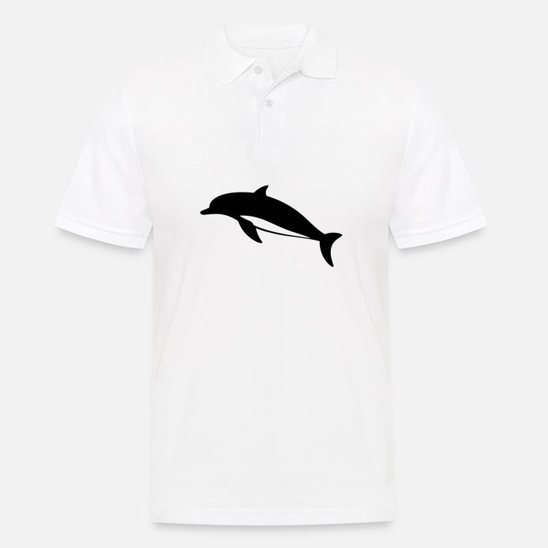 Delfin - Männer Poloshirt - Weiß