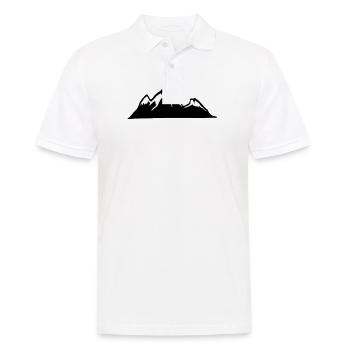 Berge, Alpen, Berg, Wandern - Männer Poloshirt - Weiß - Vorne - Kai (181cm)
