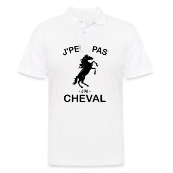 Je Peux Pas J'ai Cheval - Polo Homme - blanc - Devant - Kai (181cm)