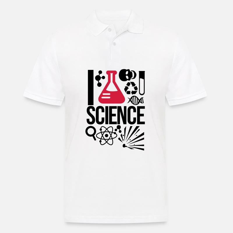 Wissenschaft - Männer Poloshirt - Weiß