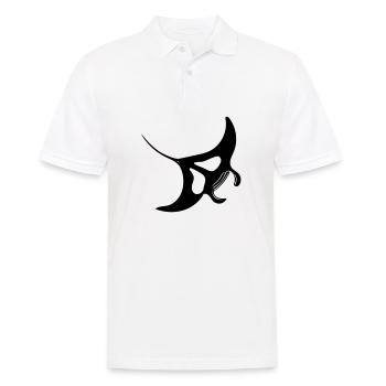 Manta Ray Vector - Men's Polo Shirt - white - Front - Kai (181cm)